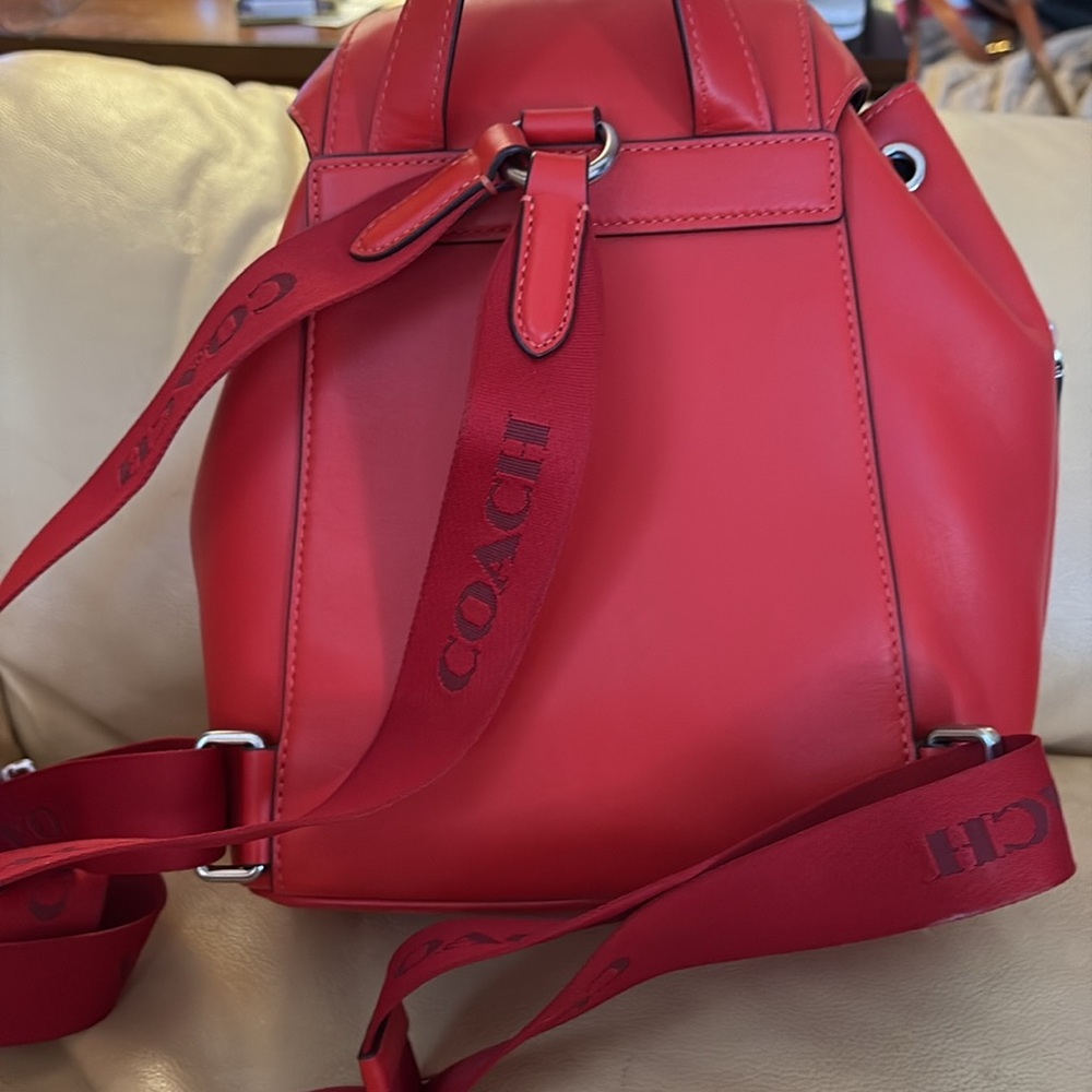 Coach Smooth Leather Drawstring Backpack-Euc. For… - image 3